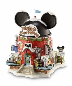 Flash Sale 🎉 Hot Sale 🔔 Disney 🎄 ❄ Christmas Village - Mickey's Ears Factory - Light Up Building 👍 🔔
