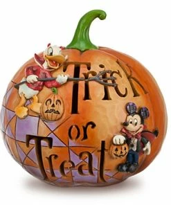 Top 10 ❤️ Deals 🎉 Disney Jim Shore Figurine - Mickey Mouse And Donald Pumpkin - Light Up 🥰 👏