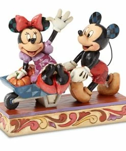 Outlet 🎉 Promo 🔥 Disney Jim Shore Figurine - Mickey And Minnie - Picking Pumpkins ✔️ 🎉