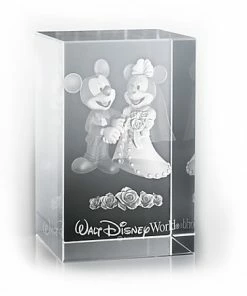 Deals 😍 Cheap 🧨 Disney Laser Cube - Mickey And Minnie Mouse Wedding - By Arribas 🎁 😍