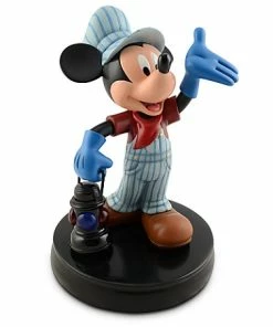 Best Sale ❤️ Brand new 🔔 Disney Medium Figure Statue - Mickey Mouse Train Engineer ⌛ 👍