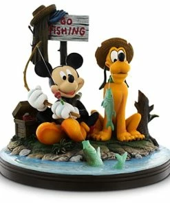 Coupon 🔥 Promo 😀 Disney Figurine - ''Gone Fishing'' Mickey Mouse And Pluto 🎁 ❤️