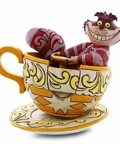 Budget 🛒 Discount ✔️ Disney Jim Shore Figurine - Cheshire Cat In Tea Cup ✨ 💯