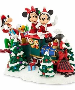 Outlet 🧨 Wholesale 🧨 Disney 🎅 🎅 Christmas Figure - Santa Mickey Mouse And Friends On Train 💯 🧨