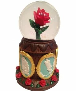Buy ⭐ Best Sale 🔔 Disney Musical Snow Globe - Beauty And The Beast - Enchanted Rose 👏 🌟