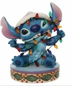 Wholesale 👍 Cheapest 😀 Disney Jim Shore Figure - Stitch Wrapped In ❄ 🎅 Christmas Lights 👍 💯