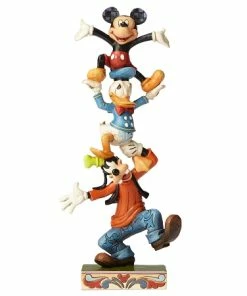 Budget 🎉 Budget ✨ Disney Jim Shore Figure - Mickey Mouse And Friends - Teetering Tower 🎉 💯
