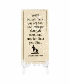 Budget ✔️ Wholesale 🎁 Disney Tile With Stand - Winnie The Pooh - You're Braver Than You Believe 🌟 🤩