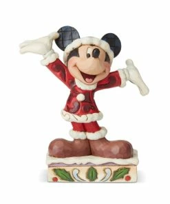 Wholesale 🧨 New 👏 Disney Jim Shore Figure - Mickey 🎅 🎅 Christmas Personality ❤️ ⌛