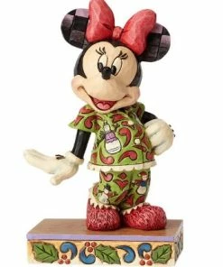 Deals 🔔 New 🔥 Disney Jim Shore Figure - Minnie In 🎄 ❄ Christmas Pajamas 🛒 🎁