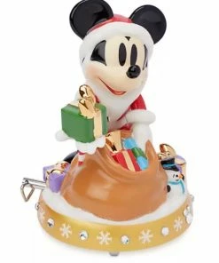 Coupon 🧨 New ⌛ Disney Musical Figurine - Santa Mickey Mouse With Gifts 👍 ✔️