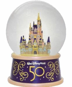 New 🎉 Deals 🥰 Disney Snow Globe - 50th Anniversary - Cinderella Castle 👍 ✔️