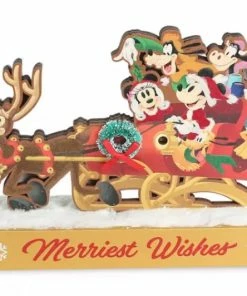 Flash Sale 🧨 Top 10 ✨ Disney Wood Figure - Santa Mickey And Friends Sleigh - Merriest Wishes 😉 😉