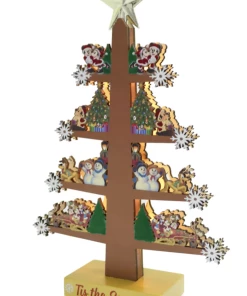 Discount ❤️ Deals 🧨 Disney Light Up Tree - Holiday Santa Mickey & Friends - Wooden 🥰 ✔️